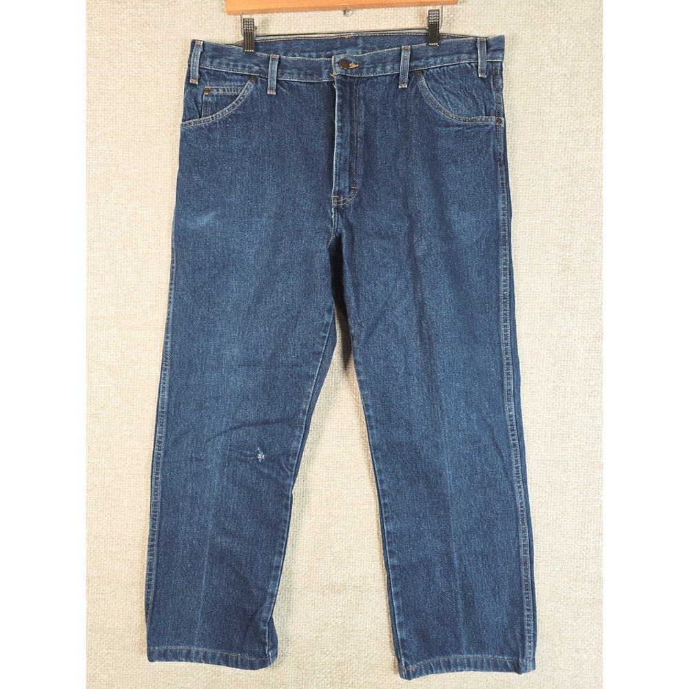 Dickies Regular Fit Denim Jeans Mens 36x29 Blue Medium Wash Straight Leg W916784